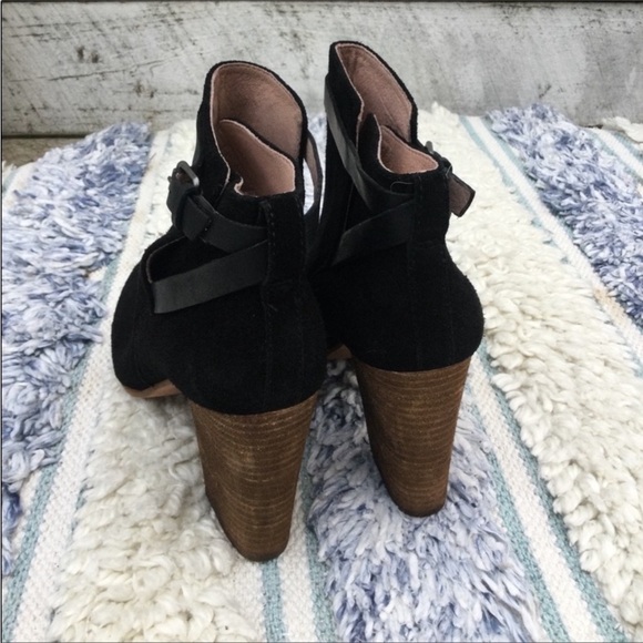 Madewell Aimee Black Suede Ankle Boots Size 10 - Picture 2 of 3
